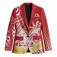 Personalised Tahiti Surfing Blazer Polynesian Style LT05 Unisex Red - Polynesian Pride