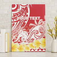 Personalised Tahiti Surfing Canvas Wall Art Polynesian Style LT05 Without Frame Red - Polynesian Pride