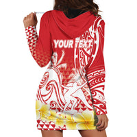 Personalised Tahiti Surfing Hoodie Dress Polynesian Style