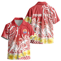 Personalised Tahiti Surfing Kid Hawaiian Shirt Polynesian Style