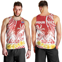 Personalised Tahiti Surfing Men Tank Top Polynesian Style