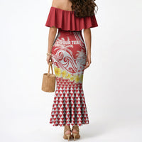 Personalised Tahiti Surfing Mermaid Dress Polynesian Style