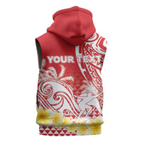 Personalised Tahiti Surfing Sleeveless Hoodie Polynesian Style LT05 - Polynesian Pride