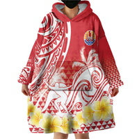 Personalised Tahiti Surfing Wearable Blanket Hoodie Polynesian Style