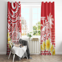 Personalised Tahiti Surfing Window Curtain Polynesian Style LT05 - Polynesian Pride