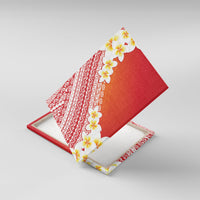 Tahiti Plumeria Tribal Pattern Canvas Wall Art Wave Style Red LT05 With Frame Red - Polynesian Pride
