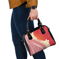 Tahiti Plumeria Tribal Pattern Shoulder Handbag Wave Style Red LT05 - Polynesian Pride