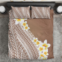 Tahiti Plumeria Tribal Pattern Bedding Set Wave Style Brown LT05 Brown - Polynesian Pride