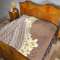 Tahiti Plumeria Tribal Pattern Quilt Wave Style Brown LT05 - Polynesian Pride