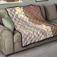Tahiti Plumeria Tribal Pattern Quilt Wave Style Brown LT05 - Polynesian Pride