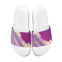 Tahiti Plumeria Tribal Pattern Slide Sandals Wave Style Purple LT05 Purple - Polynesian Pride
