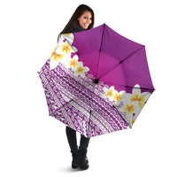 Tahiti Plumeria Tribal Pattern Umbrella Wave Style Purple LT05 - Polynesian Pride