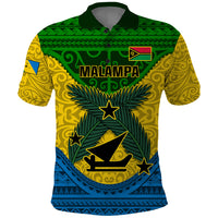Vanuatu Malampa Province Polo Shirt Coat Of Arms And Namele Fern Polynesian Pattern LT05 Yellow - Polynesian Pride