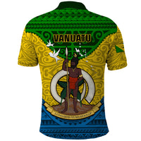 Vanuatu Malampa Province Polo Shirt Coat Of Arms And Namele Fern Polynesian Pattern LT05 - Polynesian Pride