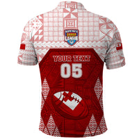 Custom Tonga Rugby Polo Shirt 2023 Pacific Championships Kupesi Ngatu Mate Maa LT05 - Polynesian Pride
