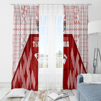 Tonga Rugby Window Curtain 2023 Pacific Championships Kupesi Ngatu Mate Maa LT05 - Polynesian Pride