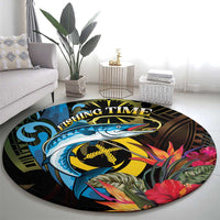 Vanuatu Fishing Round Carpet It's Time To Fish LT05 - Polynesian Pride