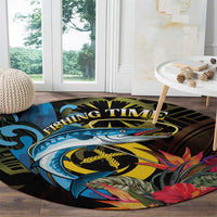 Vanuatu Fishing Round Carpet It's Time To Fish LT05 - Polynesian Pride
