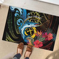 Vanuatu Fishing Rubber Doormat It's Time To Fish LT05 - Polynesian Pride