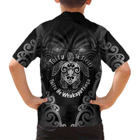 Aotearoa Toitu Te Tiriti Family Matching Short Sleeve Bodycon Dress and Hawaiian Shirt Ka Mua Ka Muri LT05 - Polynesian Pride