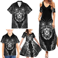 Aotearoa Toitu Te Tiriti Family Matching Summer Maxi Dress and Hawaiian Shirt Ka Mua Ka Muri