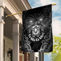 Aotearoa Toitu Te Tiriti Garden Flag Ka Mua Ka Muri LT05 House Flag Black - Polynesian Pride
