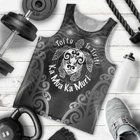 Aotearoa Toitu Te Tiriti Men Tank Top Ka Mua Ka Muri LT05 - Polynesian Pride