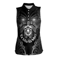 Aotearoa Toitu Te Tiriti Women Sleeveless Polo Shirt Ka Mua Ka Muri
