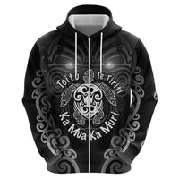 Aotearoa Toitu Te Tiriti Zip Hoodie Ka Mua Ka Muri