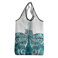 New Zealand Aotearoa Kia Ora Grocery Bag Paua Shell Maori Silver Fern