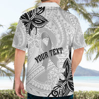 Personalised Polynesia Brain Cancer Hawaiian Shirt No One Fights Alone LT05 - Polynesian Pride