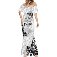 Personalised Polynesia Brain Cancer Mermaid Dress No One Fights Alone LT05 - Polynesian Pride