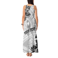 Personalised Polynesia Brain Cancer Tank Maxi Dress No One Fights Alone LT05 - Polynesian Pride