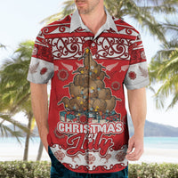 Personalised New Zealand Christmas In July Hawaiian Shirt Maori Kiwi Xmas Tree - Red LT05 - Polynesian Pride