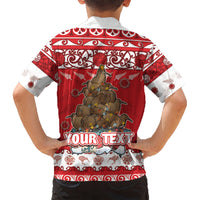 Personalised New Zealand Christmas In July Hawaiian Shirt Maori Kiwi Xmas Tree - Red LT05 - Polynesian Pride