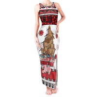 Personalised New Zealand July Christmas Tank Maxi Dress Maori Kiwi Xmas Tree - White LT05 Women White - Polynesian Pride