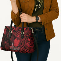 Hawaii King Kamehameha Leather Bag With Hawaiian Ipu Motifs Red Version LT05 - Polynesian Pride
