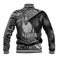 Hawaii King Kamehameha Baseball Jacket With Hawaiian Ipu Motifs Black Version