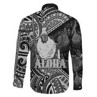Hawaii King Kamehameha Family Matching Off Shoulder Short Dress and Hawaiian Shirt With Hawaiian Ipu Motifs Black Version