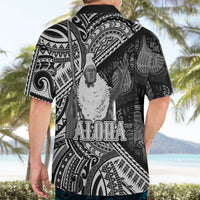 Hawaii King Kamehameha Hawaiian Shirt With Hawaiian Ipu Motifs Black Version LT05 - Polynesian Pride