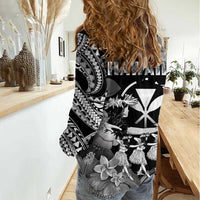 Hawaii Beautiful Hula Dancers Women Casual Shirt With Ipu Keke And Pahu Drum