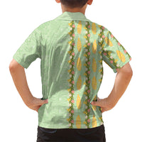 Hawaii Shell Tiare Anthurium Heliconia Lei Hawaiian Shirt With Tapa Pattern Baby Green LT05 - Polynesian Pride