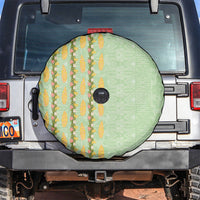Hawaii Shell Tiare Anthurium Heliconia Lei Spare Tire Cover With Tapa Pattern Baby Green