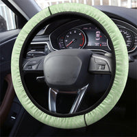 Hawaii Shell Tiare Anthurium Heliconia Lei Steering Wheel Cover With Tapa Pattern Baby Green