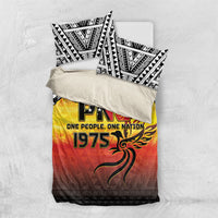 Papua New Guinea Independence Day Bedding Set One People One Nation One PNG LT05 US Twin 172cm x 218cm Yellow - Polynesian Pride