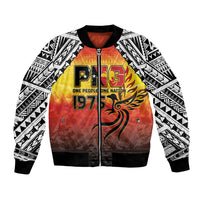 Papua New Guinea Independence Day Bomber Jacket One People One Nation One PNG LT05 Unisex Yellow - Polynesian Pride