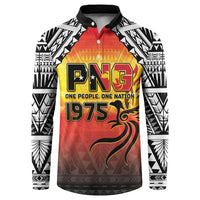 Papua New Guinea Independence Day Button Sweatshirt One People One Nation One PNG LT05 Yellow - Polynesian Pride