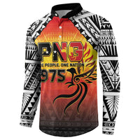 Papua New Guinea Independence Day Button Sweatshirt One People One Nation One PNG LT05 - Polynesian Pride