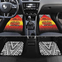 Papua New Guinea Independence Day Car Mats One People One Nation One PNG LT05 Set 4pcs Yellow - Polynesian Pride