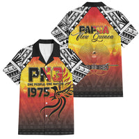Papua New Guinea Independence Day Family Matching Off The Shoulder Long Sleeve Dress and Hawaiian Shirt One People One Nation One PNG LT05 Dad's Shirt - Short Sleeve Yellow - Polynesian Pride